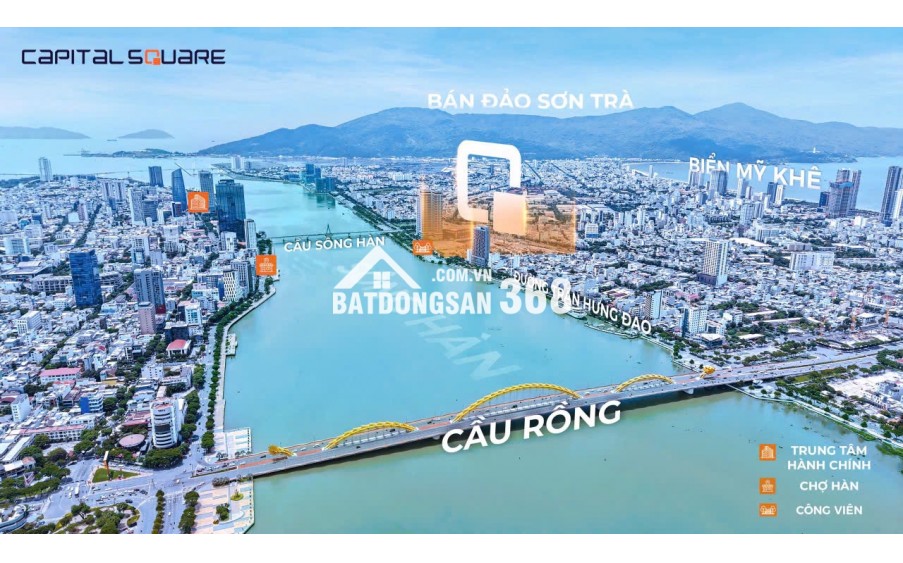 Capital square chỉ 6,8tỷ (giá trực tiếp cđt) sở hữu ngay căn 2pn view sông hàn
